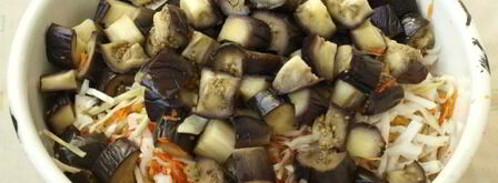 баклажаны с капустой на зиму. Шаг 8