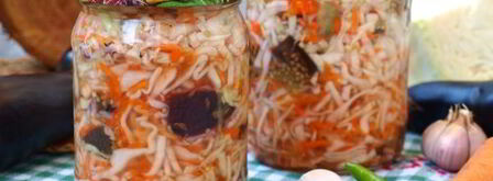 баклажаны с капустой на зиму. Шаг 11