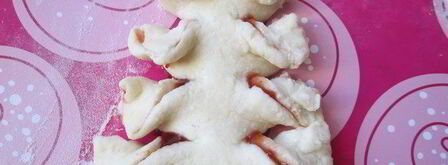 елочка с джемом из творожно-слоеного теста. Шаг 7