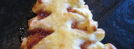 елочка с джемом из творожно-слоеного теста. Шаг 8