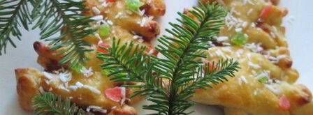 елочка с джемом из творожно-слоеного теста. Шаг 10