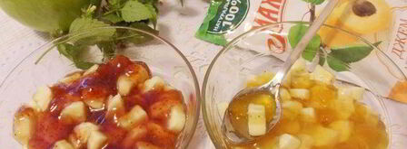 запеченные яблоки с джемом и бананом. Шаг 4