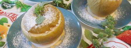 запеченные яблоки с джемом и бананом. Шаг 11