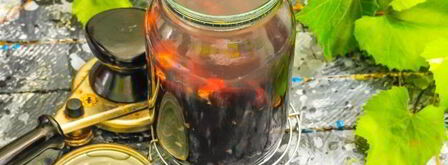 компот из черного винограда на зиму. Шаг 16