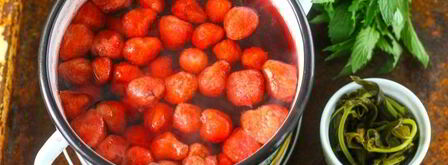 компот из клубники с мятой на зиму. Шаг 11