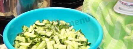 лечо из огурцов с помидорами на зиму. Шаг 5