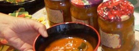 лечо из огурцов с помидорами на зиму. Шаг 10