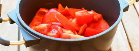 лечо из помидоров и перца с чесноком. Шаг 9