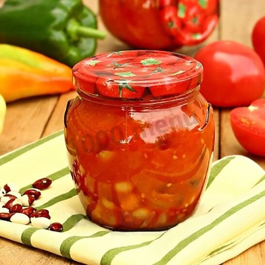 Рецепт лечо с фасолью на зиму