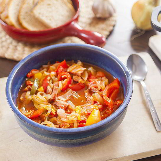 Рецепт лечо с колбасой