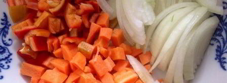 быстрые маринованные шампиньоны с овощами. Шаг 4