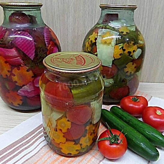 Рецепт овощного ассорти на зиму