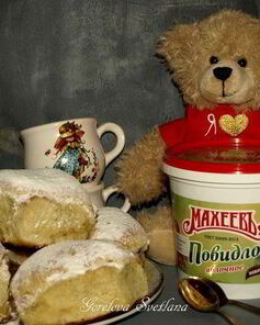 Булочки с яблочным повидлом