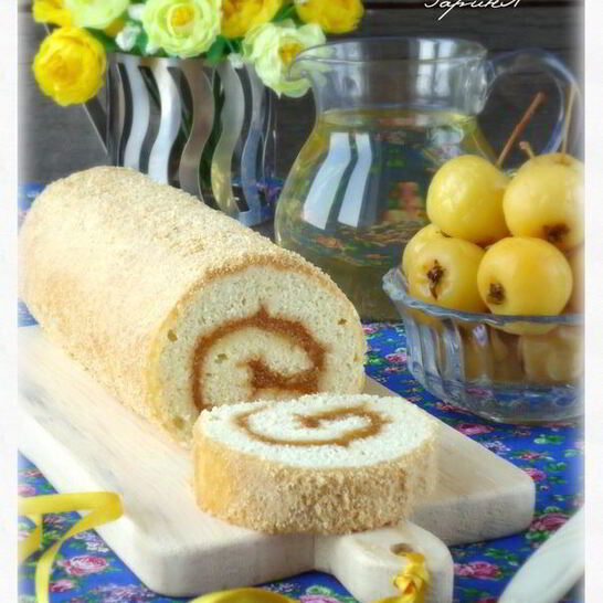 Рецепт рулета с яблочным повидлом