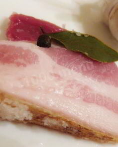 Простая засолка свиного сала на зиму