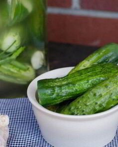 Быстрые малосольные огурцы в банке