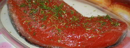 слабосоленая форель с приправами. Шаг 5