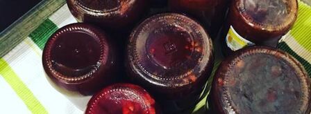 сливовое варенье с орехами в коньяке. Шаг 6