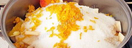 варенье из абрикосов и яблок с апельсином. Шаг 5