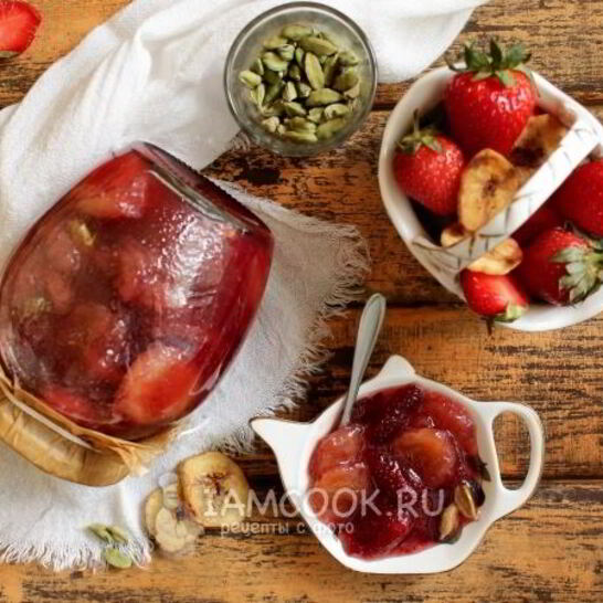 Рецепт варенья из клубники и бананов