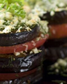 Башенки из баклажанов