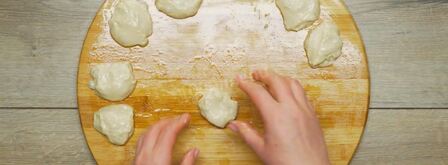 беляши из теста на опаре. Шаг 6