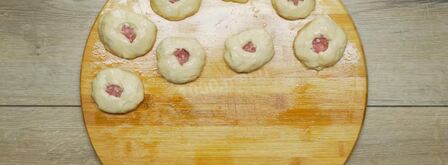 беляши из теста на опаре. Шаг 7