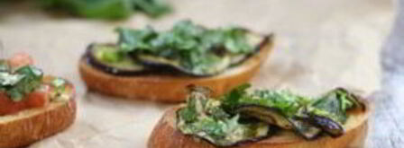 брускетта с баклажанами и помидорами. Шаг 7