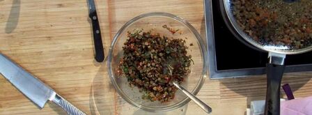 брускетта с чечевицей. Шаг 4