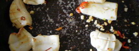 брускетта с кальмарами и чили. Шаг 5