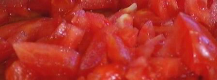 брускетта с моцареллой, помидорами и базиликом. Шаг 5