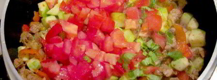 брускетта с мясом и овощами. Шаг 5