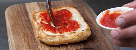 брускетта с печеным болгарским перцем. Шаг 7