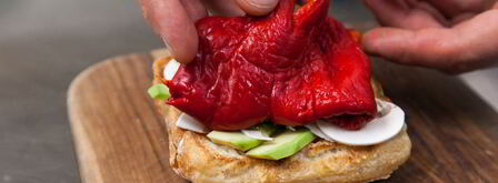 брускетта с печеным болгарским перцем. Шаг 10