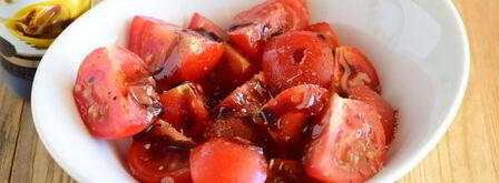 брускетта с помидорами черри и моцареллой. Шаг 8