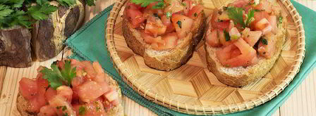 брускетта с помидорами и чесноком. Шаг 9