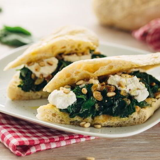 Рецепт брускетты со шпинатом