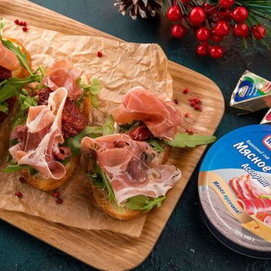 Рецепт итальянской брускетты с прошутто