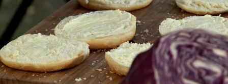 бургер с судаком и краснокочанной капустой. Шаг 7