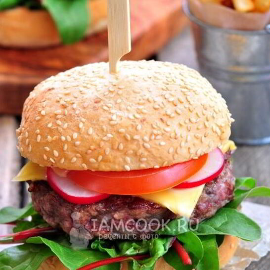 Рецепт домашнего бургера за 15 минут