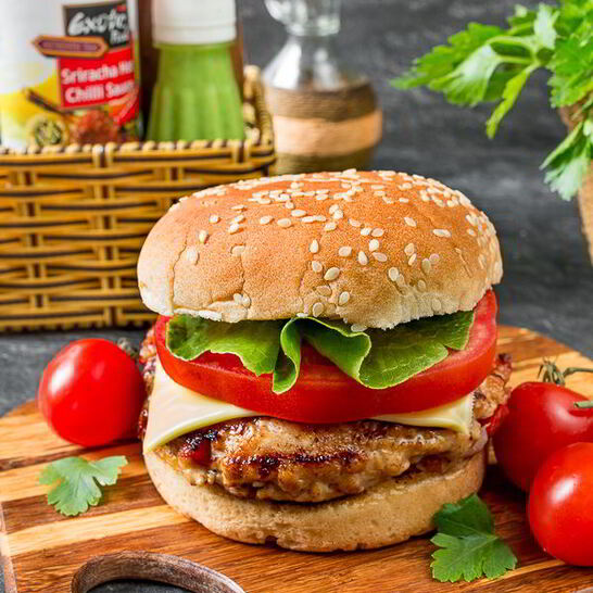 Рецепт куриных бургеров с овощами