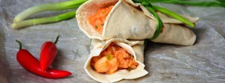 буррито с курицей и рисом. Шаг 8