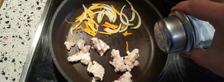 буррито с курицей и стручковой фасолью. Шаг 4