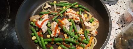 буррито с курицей и стручковой фасолью. Шаг 7