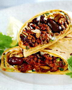 Буррито с мясом и фасолью