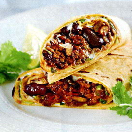 Рецепт буррито с мясом и фасолью