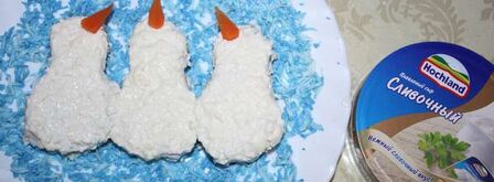 бутерброды поющие снеговики в шарфиках. Шаг 7