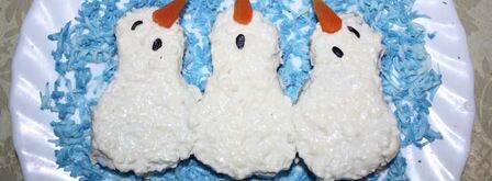 бутерброды поющие снеговики в шарфиках. Шаг 8