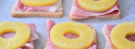 бутерброды с ананасом, ветчиной и сыром. Шаг 6