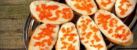 бутерброды с красной икрой. Шаг 7